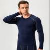 Navy Men's Compression Shirt Long Sleeve Athletic Workout T-Shirts Top Active Sport Baselayer Undershirt Gear Shirt view 2