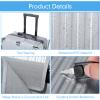 Sadnyy 3 Pieces Clear Luggage Cover PVC Suitcase Luggage Protector Waterproof Cover(Gray Border,Regular Style) view 3