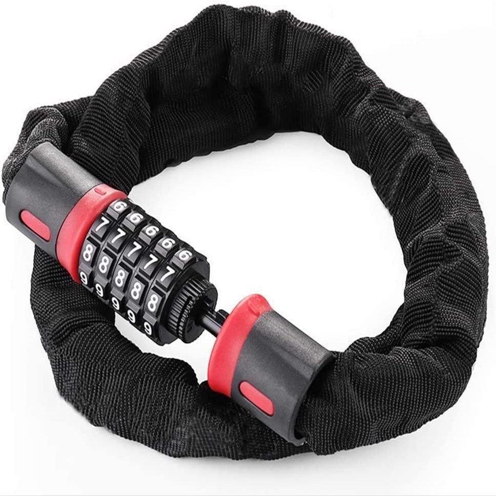 bicycle locks heavy duty anti theft Bike Lock Bike Chain Lock,5-Digit Resettable Combination 3.9 FT Motorcycle Bicycle Chain Cable Locks Keyless Bike Lock Heavy Duty Chain For Motorcycle, Bicycle, Ska
