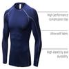 SPVISE Compression Shirt Men Long Sleeve Workout Gym Baselayer Top Navy view 4