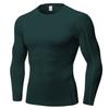 Dark Green Men's Compression Shirt Long Sleeve Athletic Workout T-Shirts Top Active Sport Baselayer Undershirt Cool Dry view 1