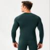 Dark Green Men's Compression Shirt Long Sleeve Athletic Workout T-Shirts Top Active Sport Baselayer Undershirt Cool Dry view 4