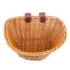 Bike Basket, Front Handlebar Storage Basket with Adjustable Leather Straps, Bicycle Accessories, Hand Woven, Waterproof (Brown(11 * 8.5 * 8 in) view 1