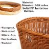 Bike Basket, Front Handlebar Storage Basket with Adjustable Leather Straps, Bicycle Accessories, Hand Woven, Waterproof (Brown(11 * 8.5 * 8 in) view 2