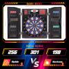 WIN.MAX Electronic Dart Board Cabinet Set, LED Electric Digital Soft Tip Dart Boards for Adults with Cabinet, up to 16 Players, 38 Games and 211 Variations with 12 Soft Tip Dartboard Set (Silver) view 2