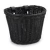 Bike Basket, Front Handlebar Storage Basket with Adjustable Leather Straps, Bicycle Accessories, Hand Woven, Waterproof (Black(10 * 7.5 * 7 in)) view 1