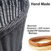 Bike Basket, Front Handlebar Storage Basket with Adjustable Leather Straps, Bicycle Accessories, Hand Woven, Waterproof (Black(10 * 7.5 * 7 in)) view 2