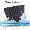 Bike Basket, Front Handlebar Storage Basket with Adjustable Leather Straps, Bicycle Accessories, Hand Woven, Waterproof (Black(10 * 7.5 * 7 in)) view 3