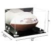 Better Display Cases Acrylic Football Display Case with Mirror, White Risers and Black Base (B41/A004) view 2