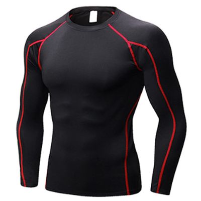 Men's Compression Shirt Long Sleeve Athletic Workout T-Shirts Top Active Sport Baselayer Undershirt Gear Shirt Dry Fit