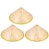 3pcs Woven Hat Asian Straw Hat Rain Hats Performance Hats Farmer Hats Natural Fishing Hat Farmer Hat view 2