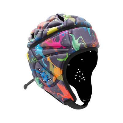 Soft Shell Football Helmet Scrum Cap 7v7 Rugby Helmet Padded Helmet Goalkeeper Adjustable Soccer Goalie Helmet Flag Football Helmet for Child Youth Adult (Colorful, Large with 23"-25")