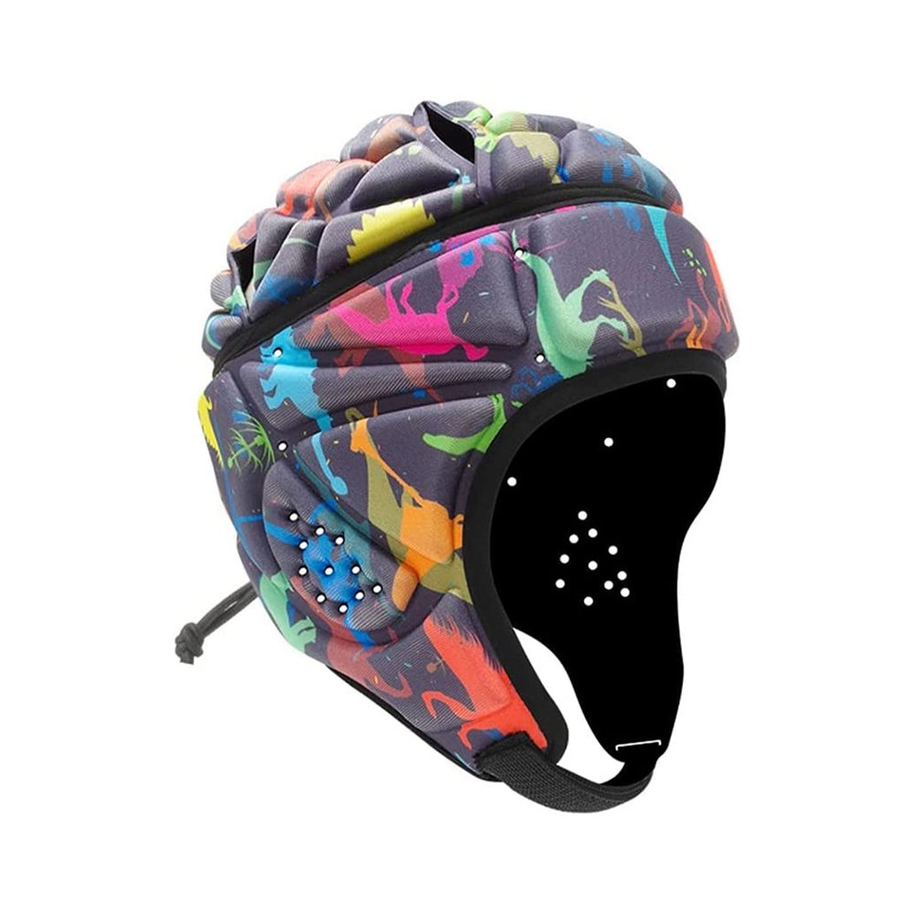 Soft Shell Football Helmet Scrum Cap 7v7 Rugby Helmet Padded Helmet Goalkeeper Adjustable Soccer Goalie Helmet Flag Football Helmet for Child Youth Adult (Colorful, Large with 23"-25")