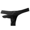 JEsilunmaMY Elephant Nose Bikini Briefs for Men Low Rise Mesh Sheer Long Pouch Underwear See Through Breathable Thong Panties (Black,Medium) view 2