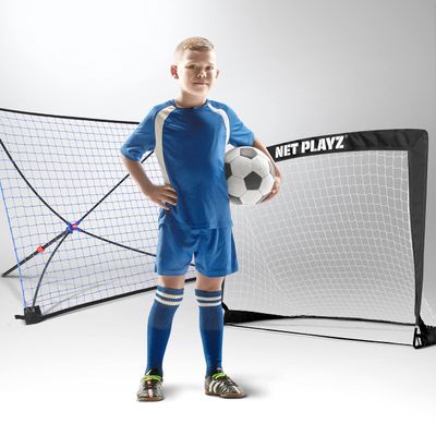 Soccer Gift Set, Backyard Soccer Goal Rebouder Net for Age 3 4 5 6 7 8 9 10 11 12 13 14 Year Old Kids Children & Teens