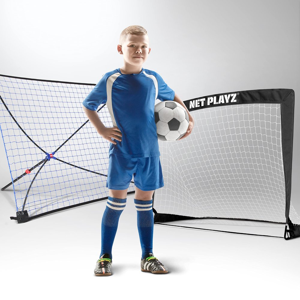 Soccer Gift Set, Backyard Soccer Goal Rebouder Net for Age 3 4 5 6 7 8 9 10 11 12 13 14 Year Old Kids Children & Teens