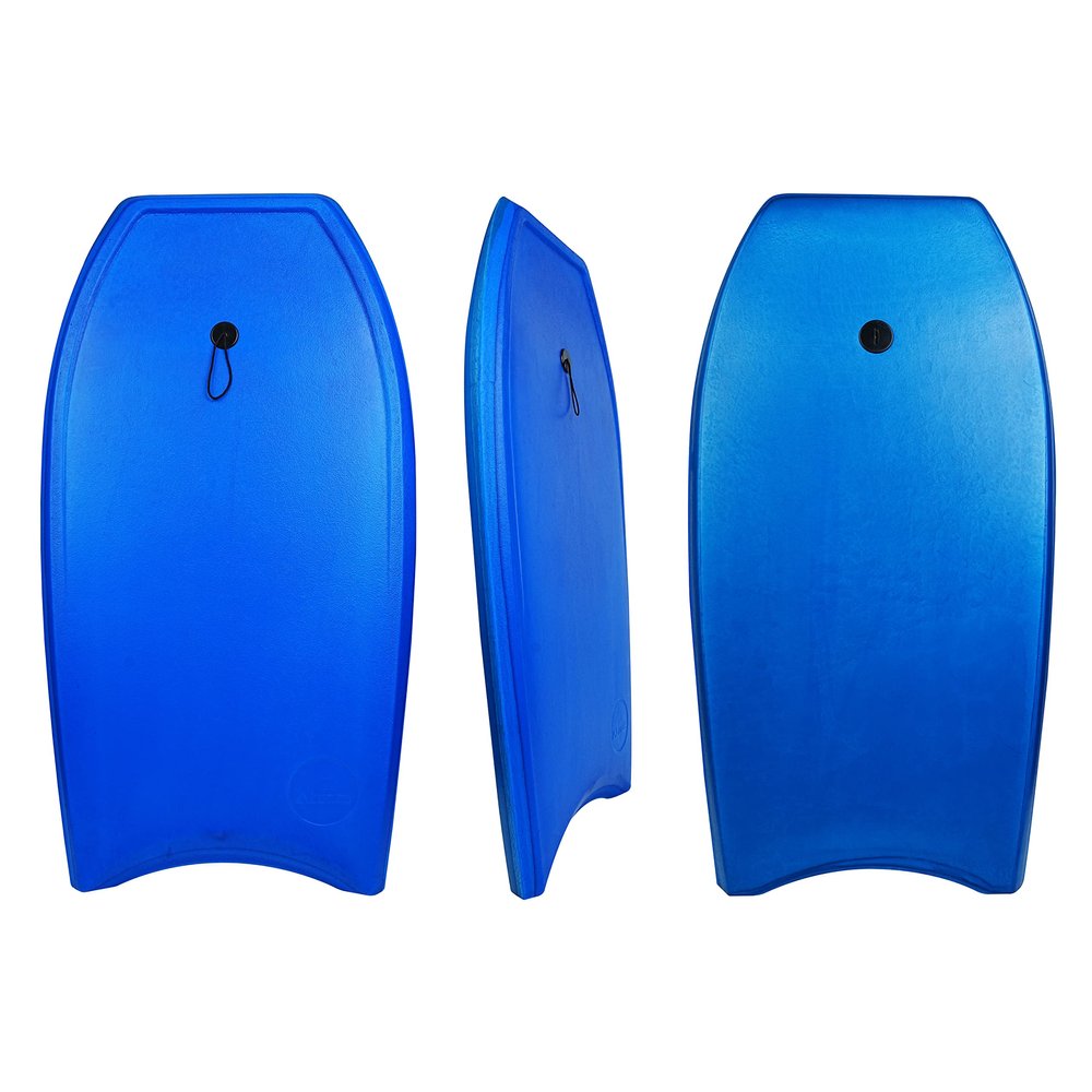 ATUNAS Body Boards, 33"-43" Bodyboard for Beach with Wrist Leash, Solid PE/EVA Closed-Cell Waterproof Foam, Surfing for Kids and Adults (Navy Blue, 37 inch)
