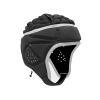 Soft Shell Football Helmet Scrum Cap 7v7 Rugby Helmet Padded Helmet Goalkeeper Adjustable Soccer Goalie Helmet Flag Football Helmet for Child Youth Adult (Black and White, Medium with 19"-21") view 1