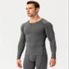 SPVISE Compression Shirt Men Long Sleeve Workout Gym Baselayer Top Grey view 2