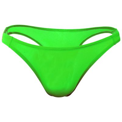 JEsilunmaMY See Through Underwear for Men Ice Silk Low Rise Pouch Mini Bikini Briefs Solid Comfortable Underpants Swimwear (Green1,Large)