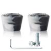 VNAKER PU Rubber Roller Skate Toe Stoppers 1 Pair Black and White view 2