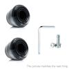 VNAKER PU Rubber Roller Skate Toe Stoppers 1 Pair Black and White view 4