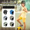 Soft Shell Football Helmet Scrum Cap 7v7 Rugby Helmet Padded Helmet Goalkeeper Adjustable Soccer Goalie Helmet Flag Football Helmet for Child Youth Adult (Fluorescent Yellow, Medium with 19"-21") view 3