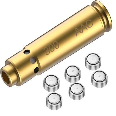 Tipfun Bore Sight Cal 300BLK 7.62x35mm Laser Sight Red Dot Boresighter with Batteries