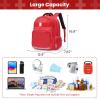 Gatycallaty First Aid Backpack Emt First Responder Bag Empty Ems Emergency Home Health Hiking Trauma Travel Camping (Red) view 2