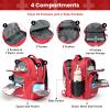 Gatycallaty First Aid Backpack Emt First Responder Bag Empty Ems Emergency Home Health Hiking Trauma Travel Camping (Red) view 3