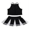 Yeeye Nikiikoo Kids Girls Cheer Leader Costume Tank Tops and Pleated Mini Skirt Set Schoolgirls Uniform Dance Outfits Dark view 4