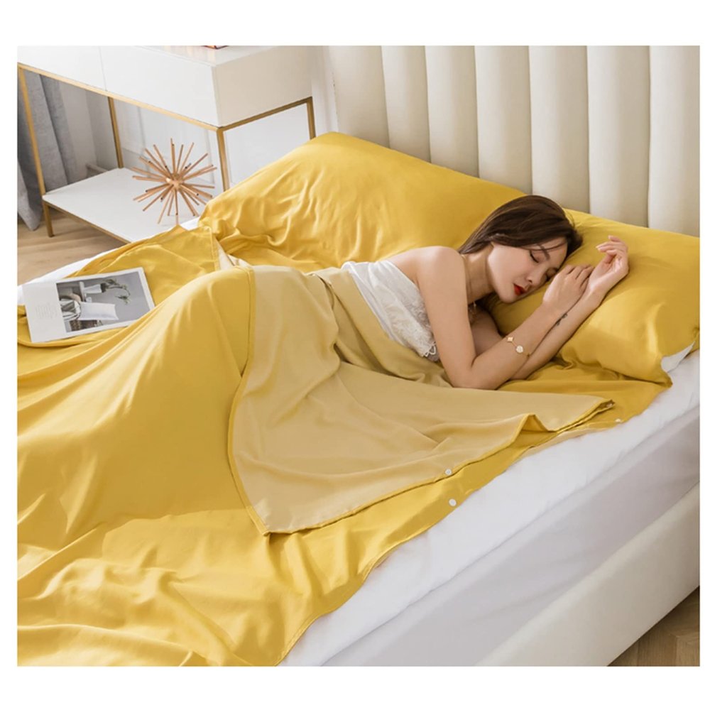Sleeping Bag Liners Comfortable Tencel Fabric Sleeping Bag, Portable Sleeping Bag Liner is Super Light and Breathable, for Outdoor Camping Travel Hotel Bedding, 5 Sizes