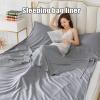 Sleeping Bag Liners Four Seasons Portable Adult Sleeping Bag, Camping Travel Sleeping Bags, Comfortable Cotton Sleeping Bag Liner for Home Hotel Bedding, Easy to Wash view 2