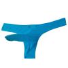 JEsilunmaMY Elephant Nose Bikini Briefs for Men Low Rise Mesh Sheer Long Pouch Underwear See Through Breathable Thong Panties (Blue,Medium) view 2