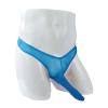 JEsilunmaMY Elephant Nose Bikini Briefs for Men Low Rise Mesh Sheer Long Pouch Underwear See Through Breathable Thong Panties (Blue,Medium) view 3