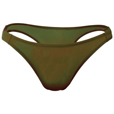 JEsilunmaMY See Through Underwear for Men Ice Silk Low Rise Pouch Mini Bikini Briefs Solid Comfortable Underpants Swimwear (Green2,One Size)