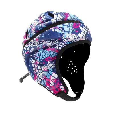 Soft Shell Football Helmet Scrum Cap 7v7 Rugby Helmet Padded Helmet Goalkeeper Adjustable Soccer Goalie Helmet Flag Football Helmet for Child Youth Adult (Red Blue White, Large with 23"-25")