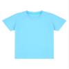 Agoky Kids Boys Solid Color Short Sleeve T-Shirt Summer Active Casual Tops Round Neck Tee Outdoor Playwear Sky Blue 9-10 Years view 3