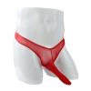 Elephant Nose Bikini Briefs for Men Low Rise Mesh Sheer Long Pouch Underwear See Through Breathable Thong Panties (Red,Medium) view 4