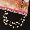 Kilener Gold Layered Pearl Necklaces for Women Faux Pearls Necklace Bracelet Earring Set for Women Multi Layered Pearl Choker Necklaces view 3