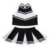 Nikiikoo Kids Girls Cheer Leader Costume Tank Tops and Pleated Mini Skirt Set Schoolgirls Uniform Dance Outfits Dark 6 Years view 3