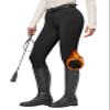 Willit Women's Fleece Riding Breeches Winter Horse Riding Pants Tights Equestrian Thermal Schooling Tights Black S view 1