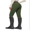 Willit Women's Fleece Riding Breeches Winter Horse Riding Pants Tights Equestrian Thermal Schooling Tights Army Green M view 2