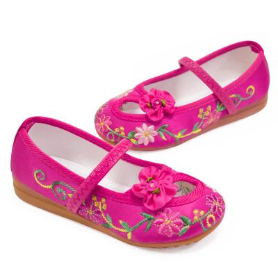 CCJRLM Mirabel Isabela Shoes for Girls Costume Cosplay Dress Up Embroidery Mary-Jane Ballet Shoes Rose
