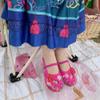 CCJRLM Mirabel Isabela Shoes for Girls Costume Cosplay Dress Up Embroidery Mary-Jane Ballet Shoes Rose view 2