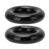 VGEBY Weighting Ring, 2pcs Bat Weight Round Glossy Trainning Swing Weight Donut for Warm Up Baseball Accessories (Black) Accessories Rings Swing Donut view 3