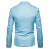Maiyifu-GJ Men's Slim Fit Daily Blazer Lightweight One Button Lapel Slim Fit Business Jacket Solid Wedding Party Sport Coat (Light Blue,Medium) view 2