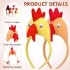 ABOOFAN 12Pcs Easter Chicken Headbands, Cartoon Soft Plush Chicken Costume Accessory, Farm Animal Ears Hair Hoop, Universal for Kids and Adults, Easter Halloween Party Supplies view 2