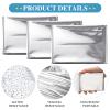 Macarrie 150 Pieces Emergency Blanket Bulk - Survival Thermal Silver Foil Reflective Blankets Set Pack for Outdoors Shelter Space, Camping, Hiking, First Aid Supplies, Homeless Donations view 3