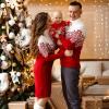 Matching Family Christmas Sweaters Turtleneck Reindeer Snowflakes Ugly Knit Sweater Pullovers for Holiday Party (Red White Dad, XL) view 3